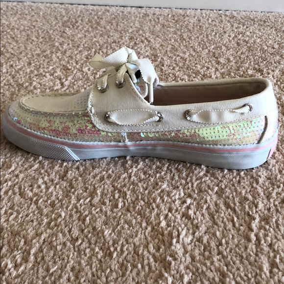 Sperry Top-Sider Bahama white sequin shoes - Picture 7 of 8